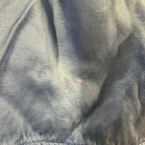 Rays for Days Blue Satin Split Hem Flare Pants XS 70s Retro Festival Ombre $139 - Picture 11 of 11